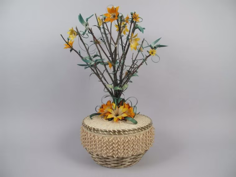 A basket weaved by George Soctomah Neptune