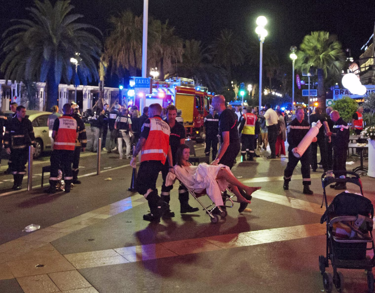 Image: Truck crashes into crowd at Bastille Day celebrations in Nice