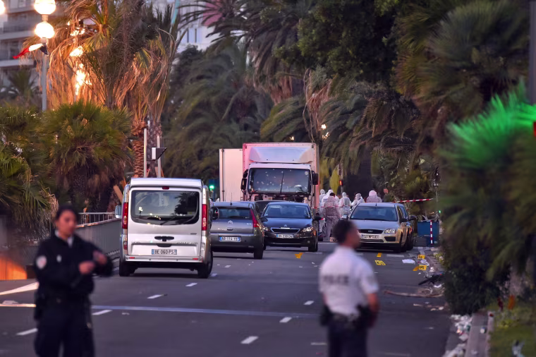 Image: Truck crashes into Bastille Day crowd, Nice, France - 15 Jul 2016