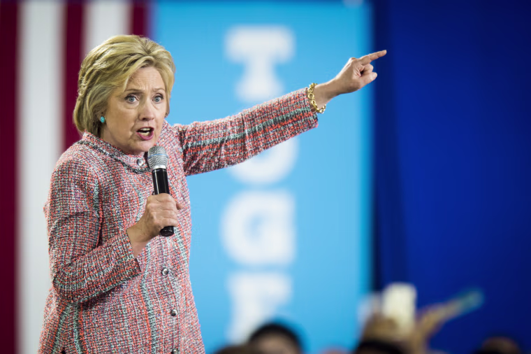 Image: Hillary Clinton speaks during a campaign event