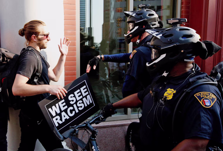 Image: Protest during the RNC in Cleveland 2016