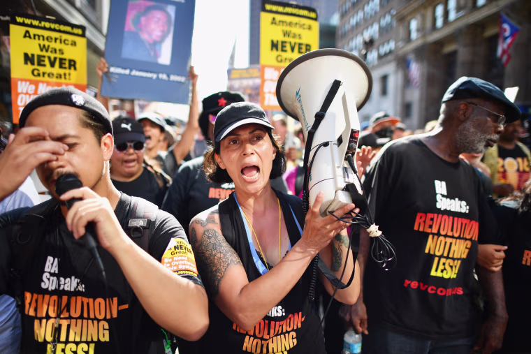 Image: Protestors Rally Outside Republican National Convention In Cleveland