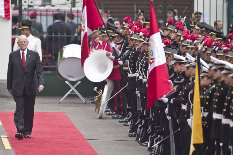 Peru President Pedro Pablo Kuczynski arrives to swearing in as Peru president