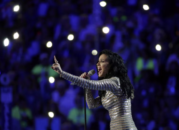 Image: Singer Katy Perry performs at the Democratic National Convention in Philadelphia, Pennsylvania