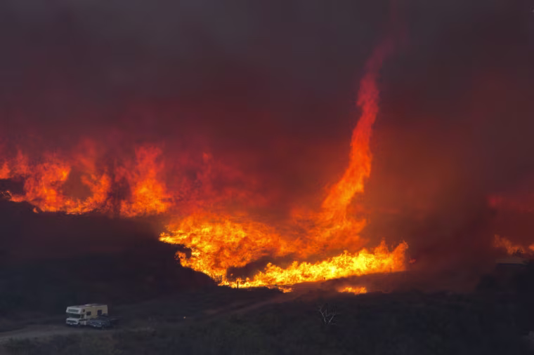 Image: Blue Cut Fire Rages