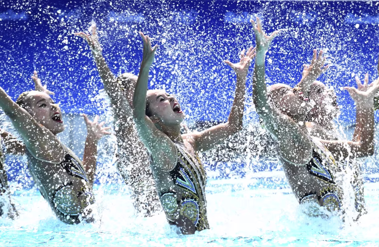 Image: TOPSHOT-SWIMMING-SYNCHRONISED-OLY-2016-RIO