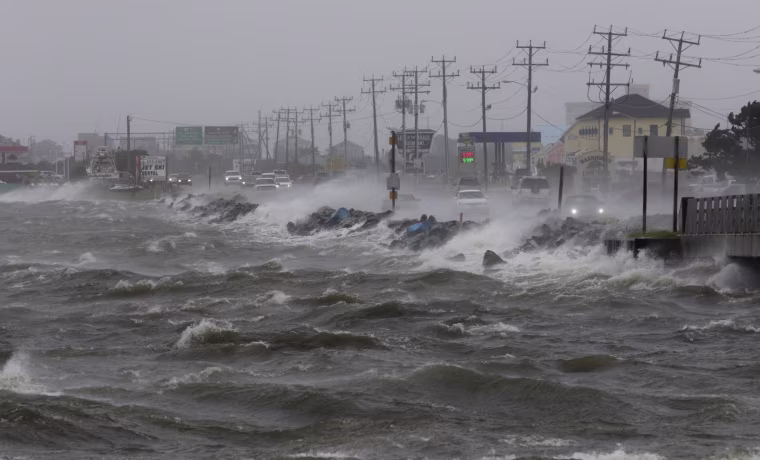 Image: Hurricane damage in Manteo, N.C.