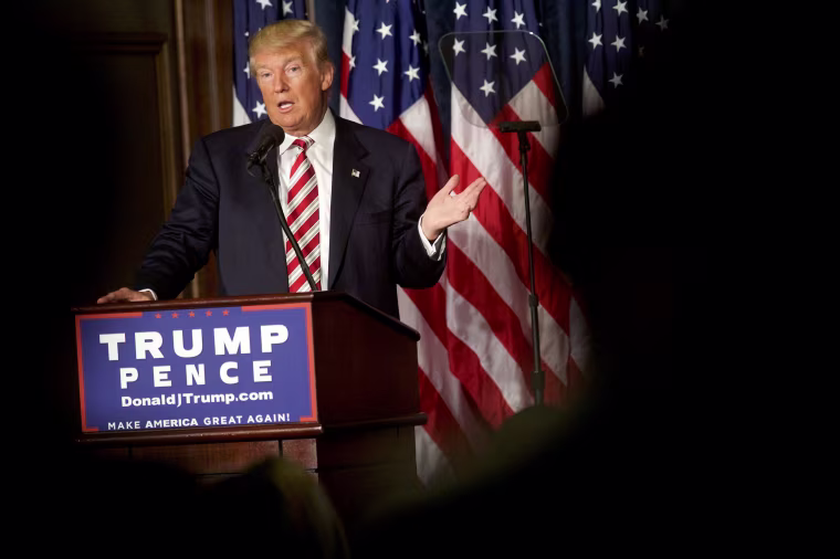 Image: Republican Presidential nominee Donald J. Trump delivers a speech at The Union League of Philadelphia