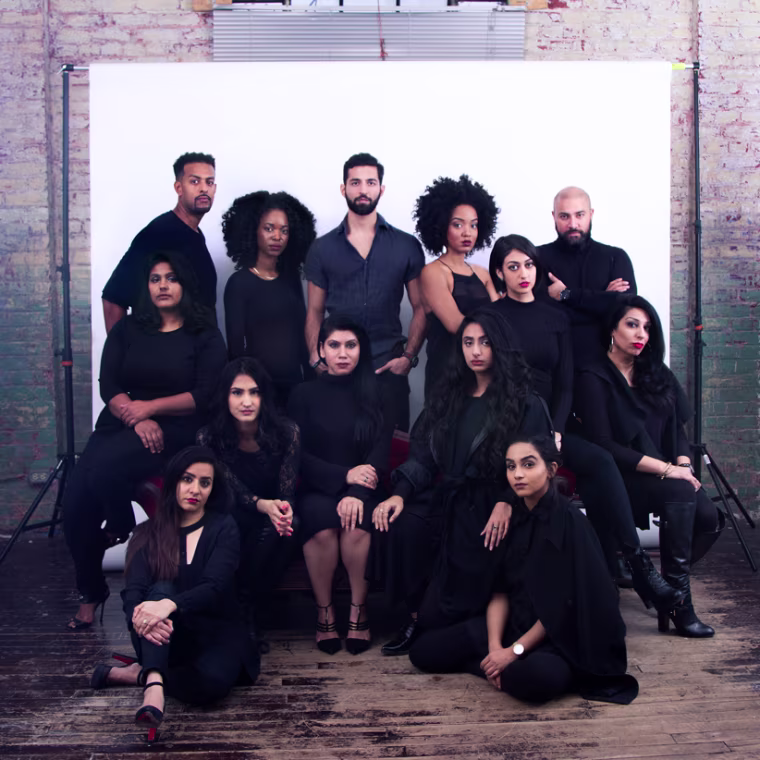The cast and crew of the Anarkali YouTube series.