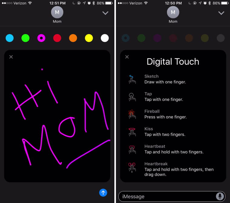 Image: Apple's iOS 10 allows you to scribble personal messages and create a variety of digital effects