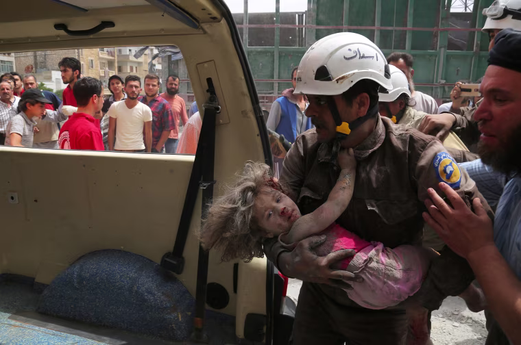 Image: Airstrike Hits Rebel-Controlled Idlib, Syria