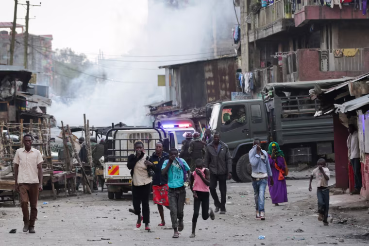 Image: Riots erupt after Kenya's ruling party and main opposition party hold rallies in Nairobi