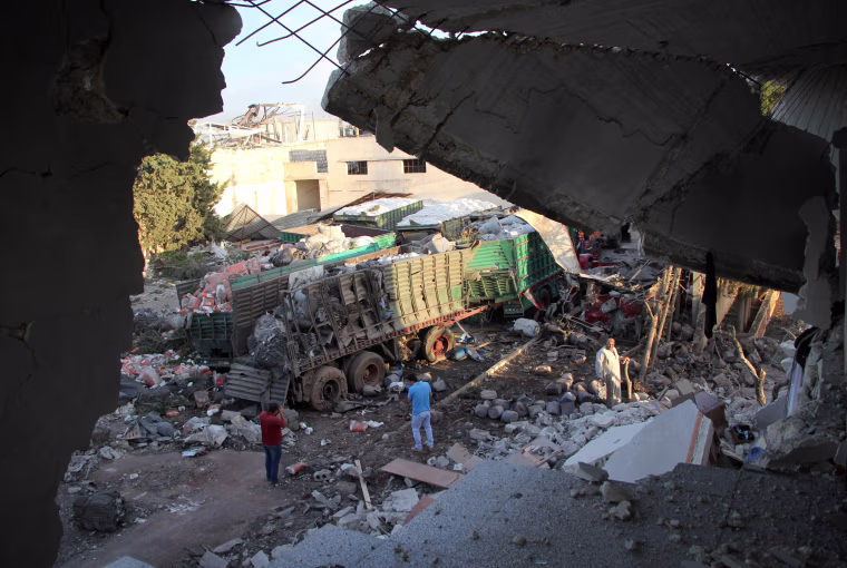 Image: Aid Convey Hit by Deadly Air Strike