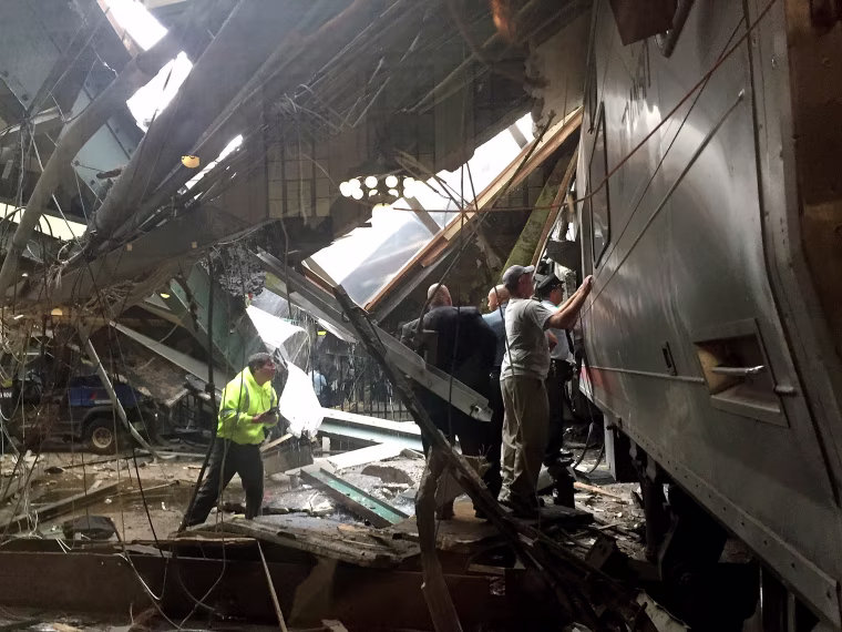 Image: New Jersey Transit Commuter Train Crashes At Hoboken Terminal