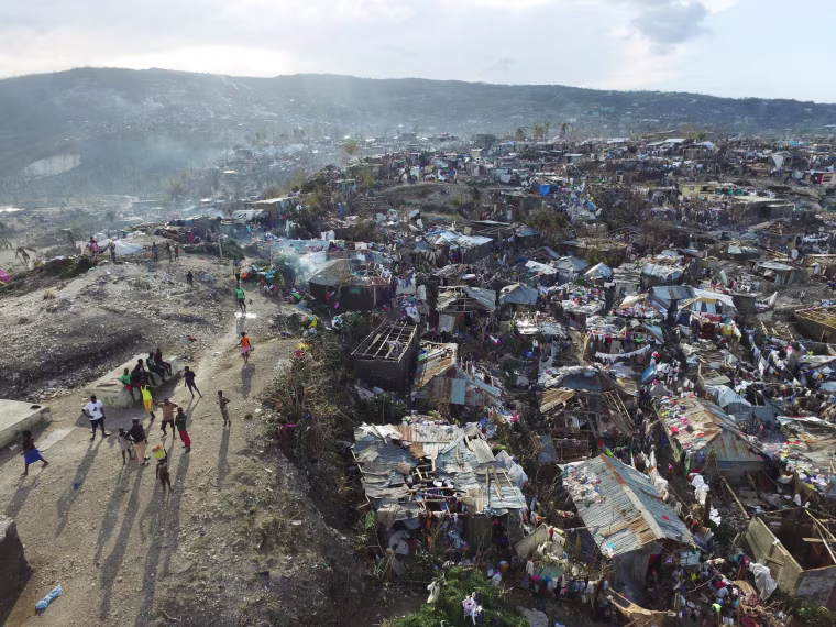 Image: Homes destroyed and damaged by Hurricane Matthew in Haiti