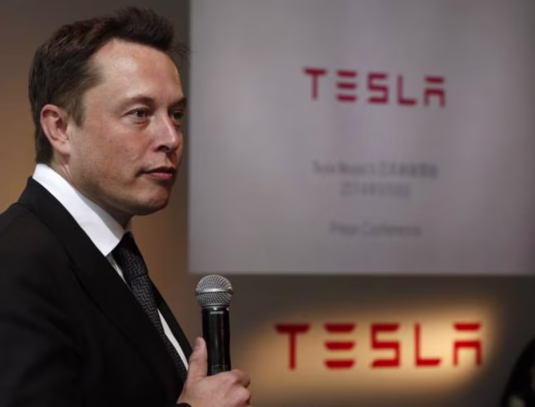 Tesla Motors Inc Chief Executive Musk speaks during a news conference in Tokyo