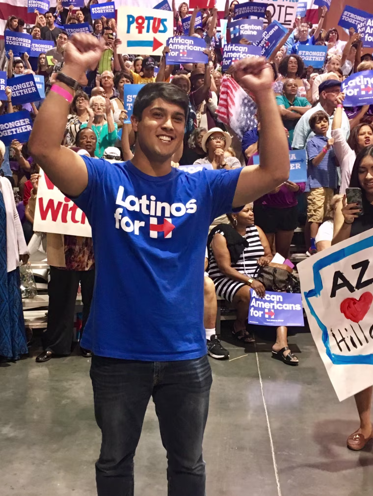 Latinos for Hillary cheer on Michelle Obama in Phoenix, AZ