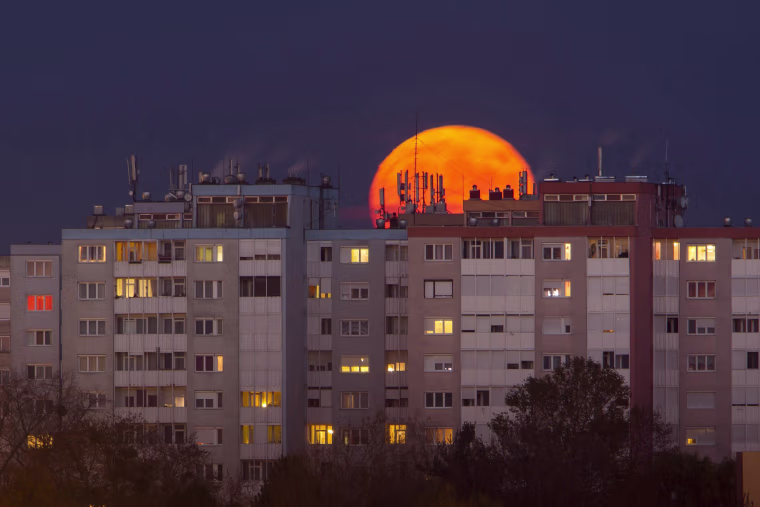 Image: Supermoon in Hungary