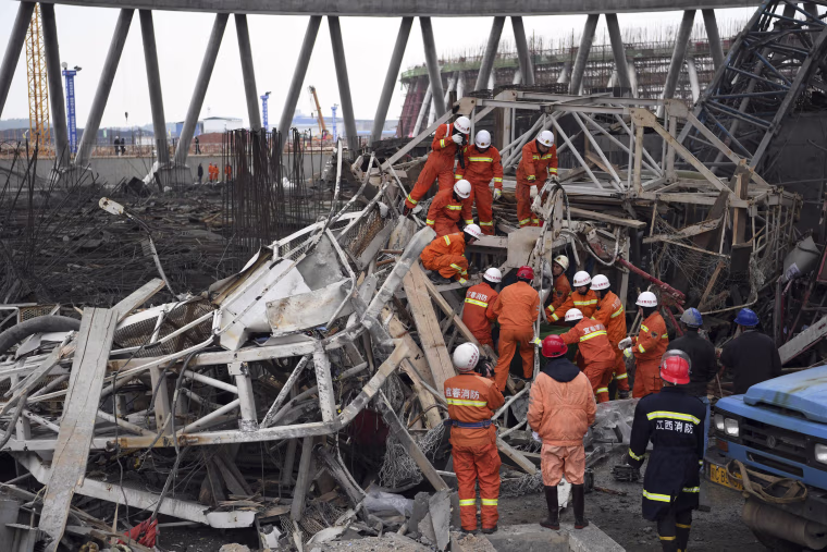 IMAGE: China construction collapse