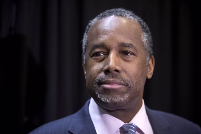 Image: File picture of Ben Carson listening to a question from a reporter during a campaign stop in Las Vegas