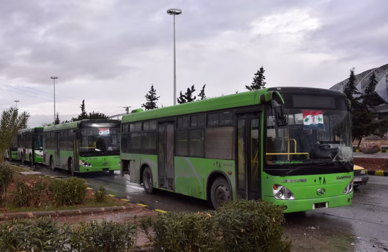Image: Buses in Aleppo, Syria