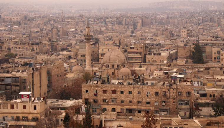 Image: A general view shows the Old City of Aleppo as seen from Aleppo's historic citadel in 2009