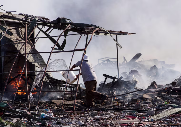 Image: MEXICO-MARKET-BLAST