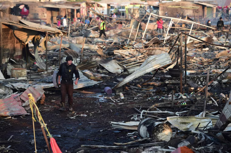 Image: TOPSHOT-MEXICO-MARKET-BLAST