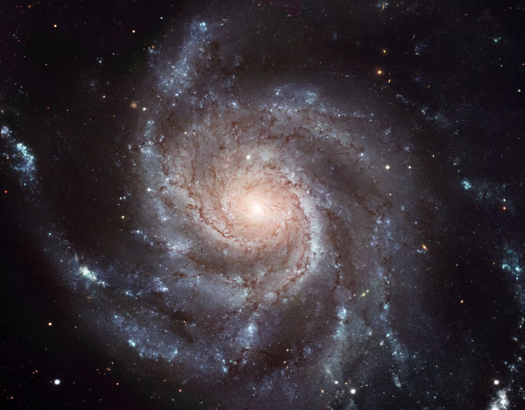 Studies of the motion of galaxies — like the so-called Pinwheel Galaxy, pictured here — suggest that they contain more dark matter than ordinary matter. What this dark matter is made of remains a mystery.