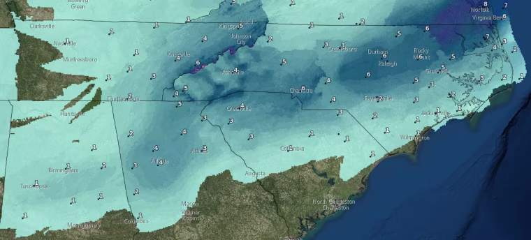 IMAGE: Snow forecast map