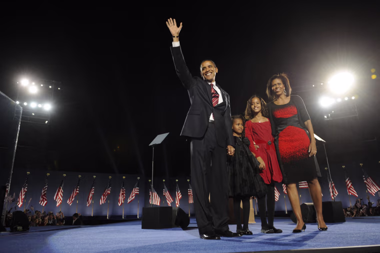Image: Barack, Michelle, Sasha and Malia Obama