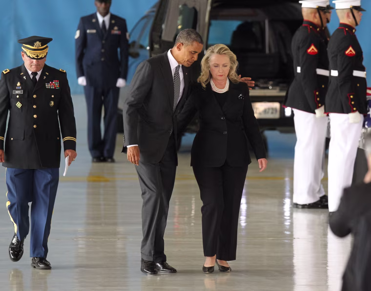 Image: *** BESTPIX *** Obama Attends Transfer Of Remains Ceremony