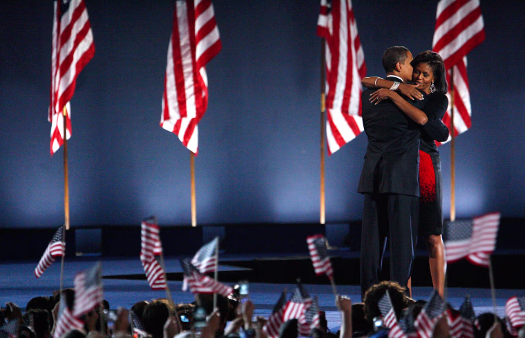 Image: Barack Obama Holds Election Night Gathering In Chicago's Grant Park
