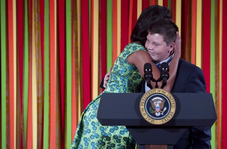 Image: US-POLITICS-OBAMA-KIDS