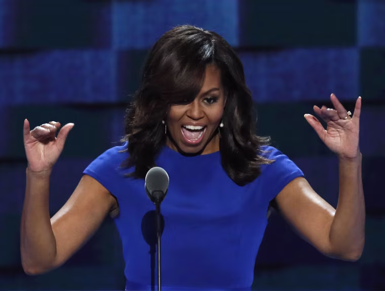 Image: U.S. first lady Michelle Obama speaks at the Democratic National Convention in Philadelphia