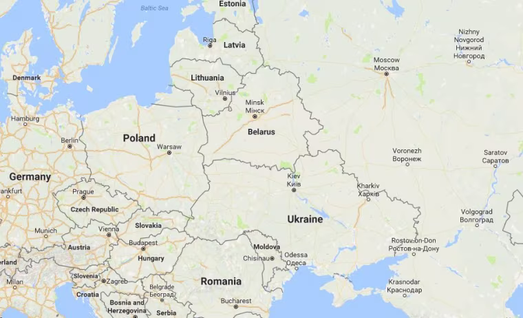 Image: Map showing Ukraine