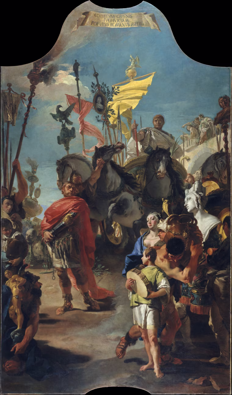 The Triumph of Marius, oil on canvas by Giovanni Battista Tiepolo, 1729.