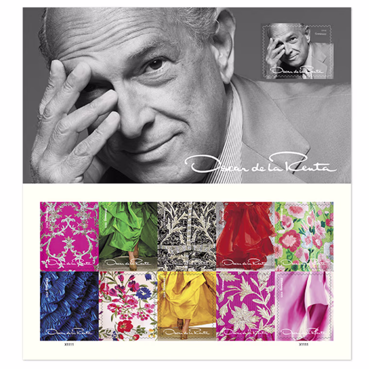 Oscar de la Renta USPS Forever stamp collection