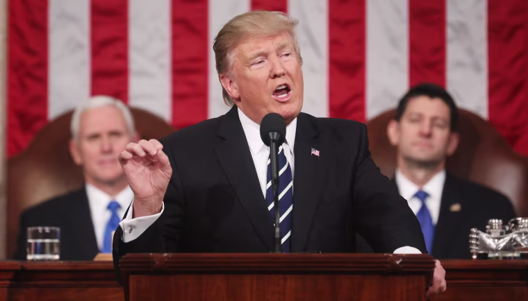 Image: US President Donald J. Trump address Joint Session of Congress