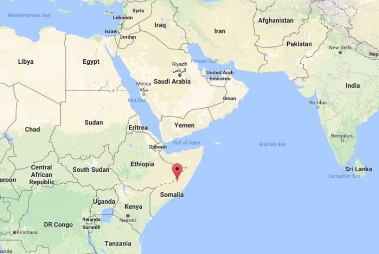 Image: Map showing Somalia