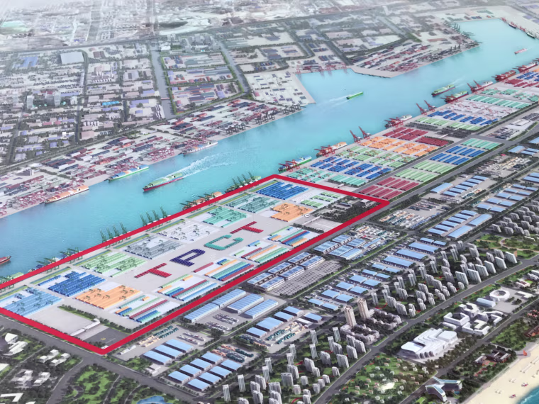 Image: Model of Tianjin port area construction plan