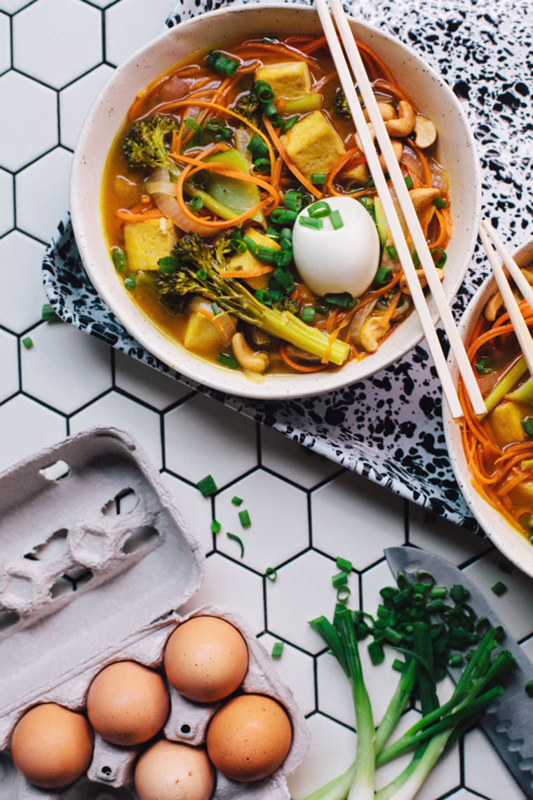 Image: Carrot noodle vegetarian ramen