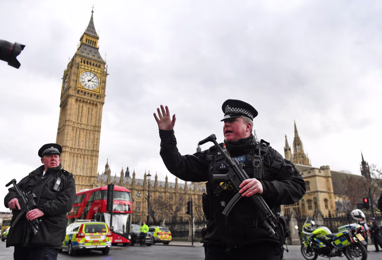 Image: Susected attack outside parliament in London