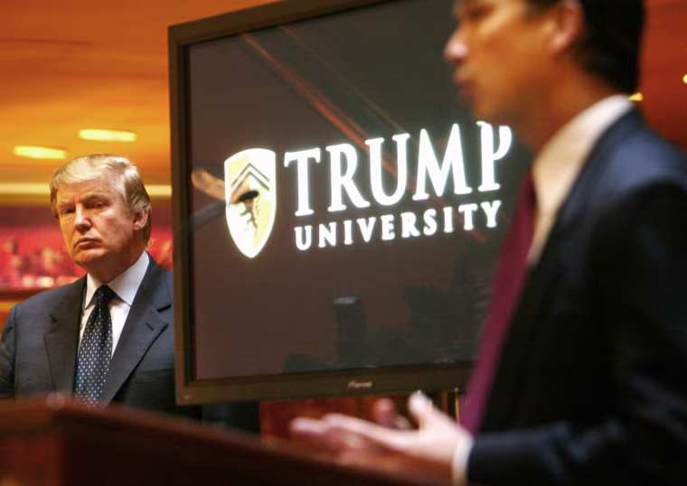 Image: Donald Trump announces the establishment of Trump University