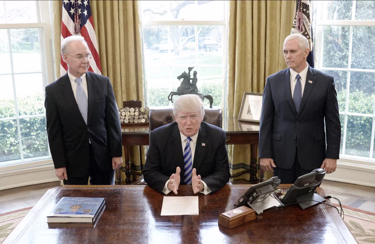 Image: BESTPIX President Trump Speaks After House GOP Pulls Vote On American Health Care Act