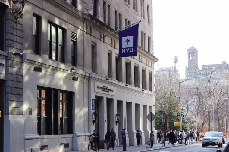 Exterior shot of New York University (NYU), in New York, NY.