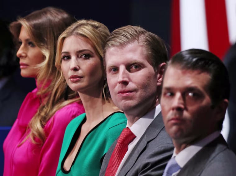 Image: Family members of Republican presidential nominee Donald Trump