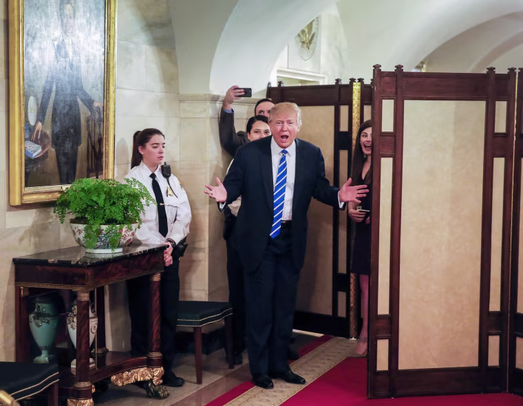Image: President Trump at the White House in Washington, DC, USA