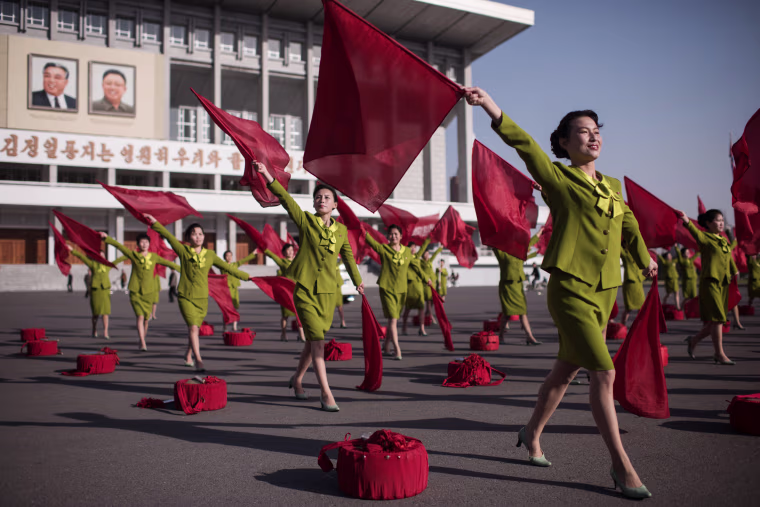 Image: TOPSHOT-NKOREA-PROPAGANDA-LIFESTYLE