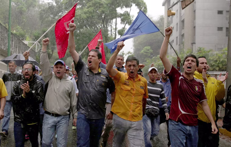 Image: Demonstrators rally against Venezuela's President in Caracas